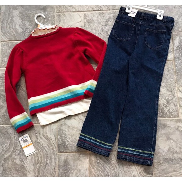 B.T. Kids Girls 6X Stylish Snowflake Sweater Shirt Turtleneck & Pants Outfit Set - Picture 4 of 5